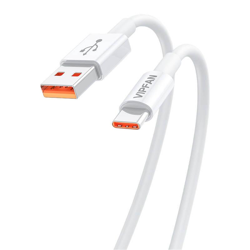Kabel USB na USB-C Vipfan X17, 6A, 1,2 m (bílý)