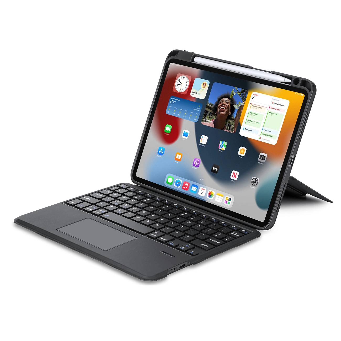 Pouzdro s Bluetooth klávesnicí Dux Ducis DK Series pro Apple iPad Air 4/5/iPad Pro 11 (2018/2020/2021/2022) - černé