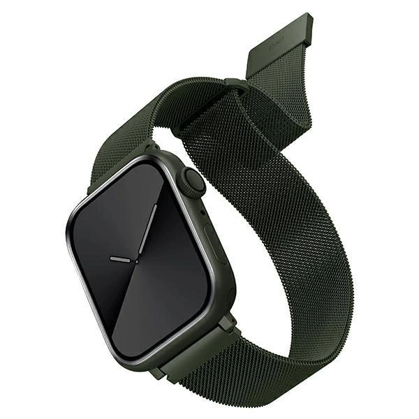 Řemínek Uniq Dante z nerezové oceli pro Apple Watch 1/2/3/4/5/6/7/8/SE/SE2 38/40/41 mm - zelený