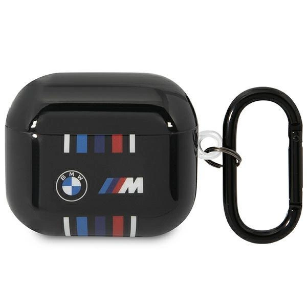 Pouzdro BMW s více barevnými liniemi pro AirPods 3. generace - černé