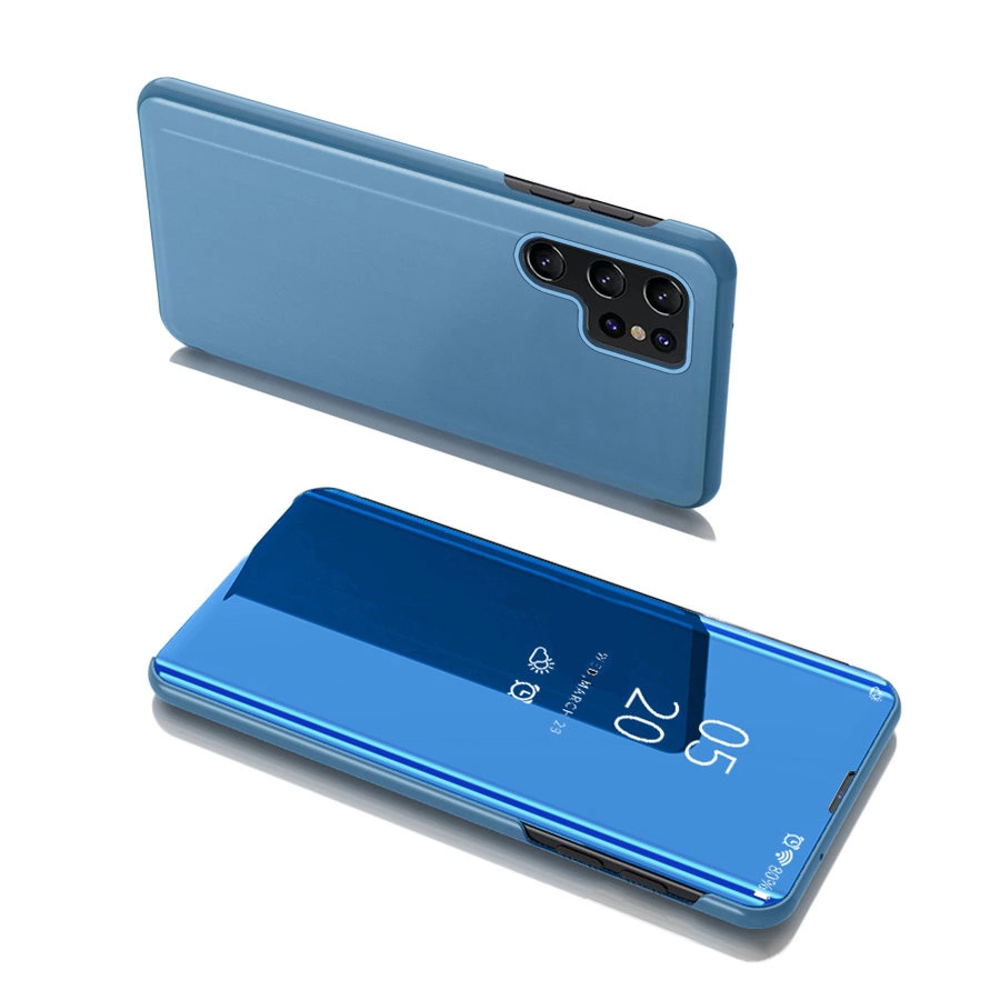 Hurtel Flipové pouzdro Clear View Case Samsung Galaxy S22 Ultra blue