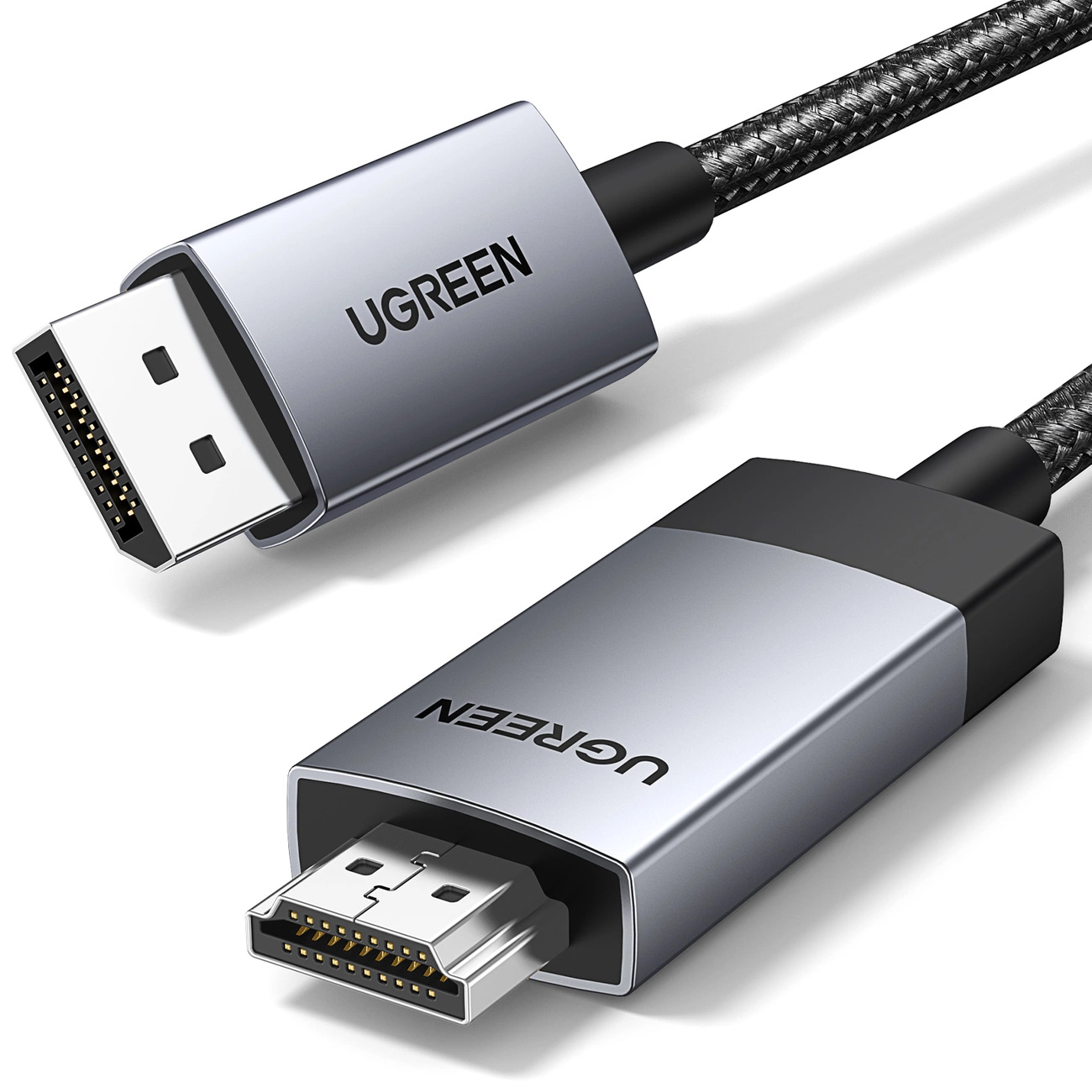 Kabel Ugreen DP119 DisplayPort - HDMI 4K 60Hz 2 m - šedý