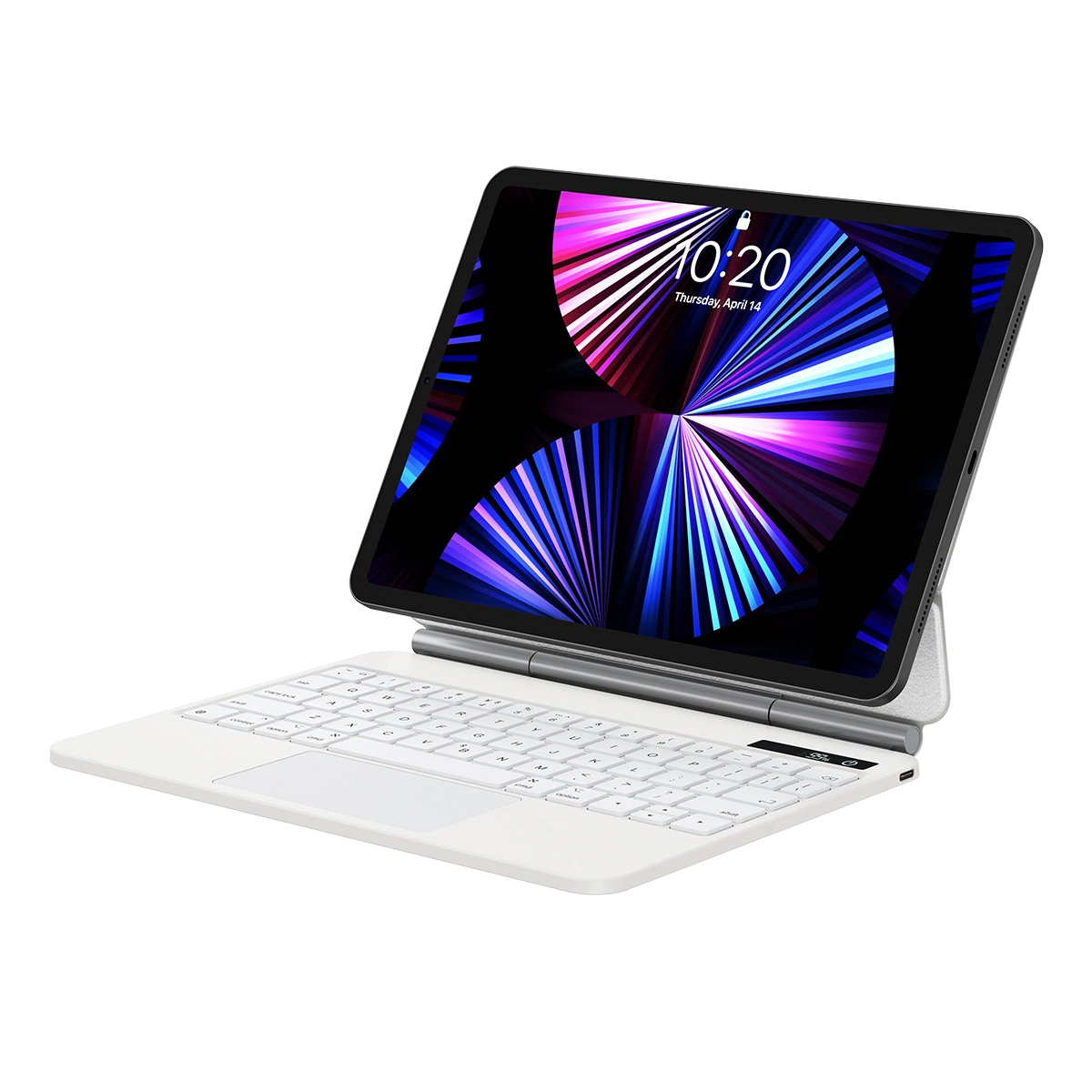 Baseus Brilliance magnetické pouzdro bezdrátová klávesnice s displejem iPad 10 10,9" (2022) bílá