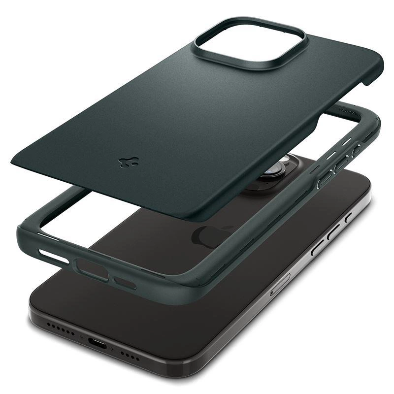 Pouzdro Spigen Thin Fit pro iPhone 15 Pro - zelené