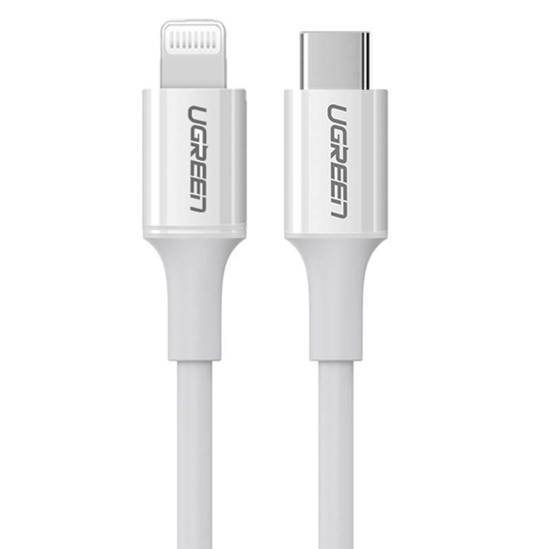 Kabel Lightning na USB-C UGREEN 3A US171, 1,5 m (bílý)
