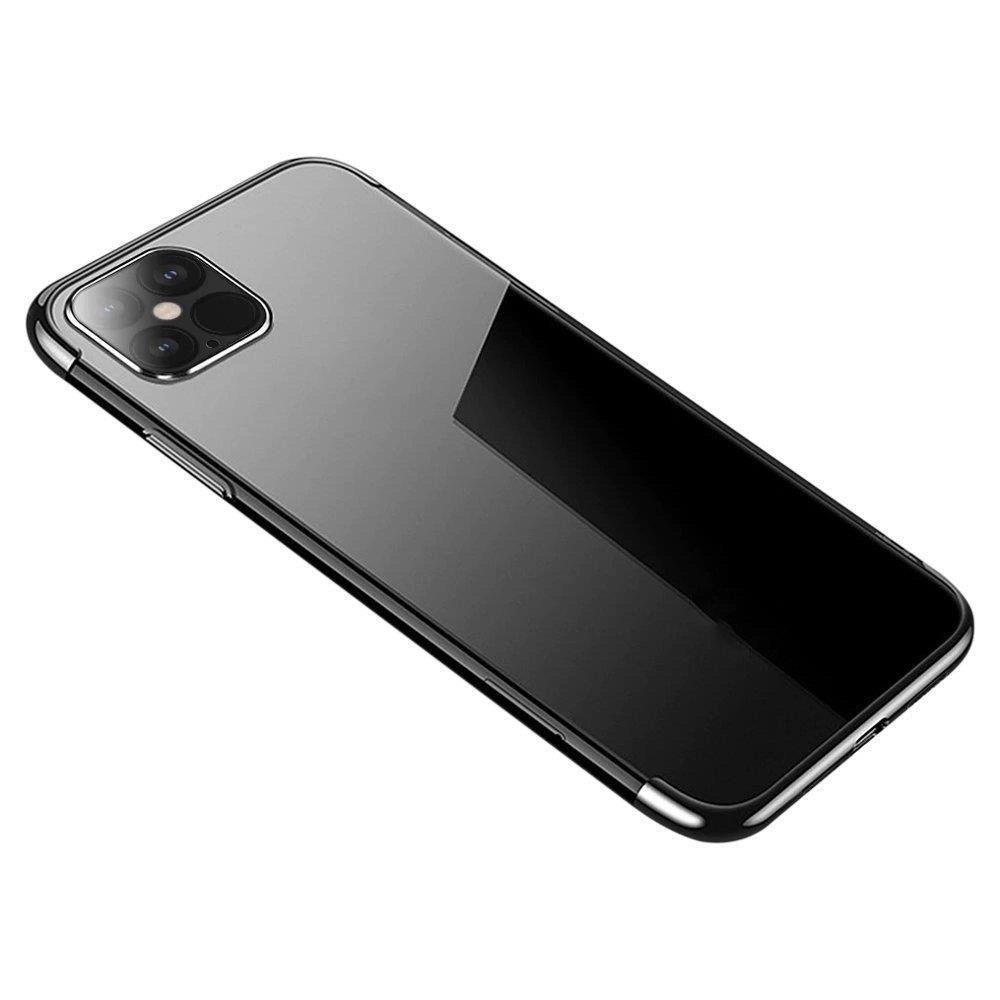 Hurtel Průhledné barevné gelové pouzdro s kovovým rámečkem Samsung Galaxy A13 5G černé