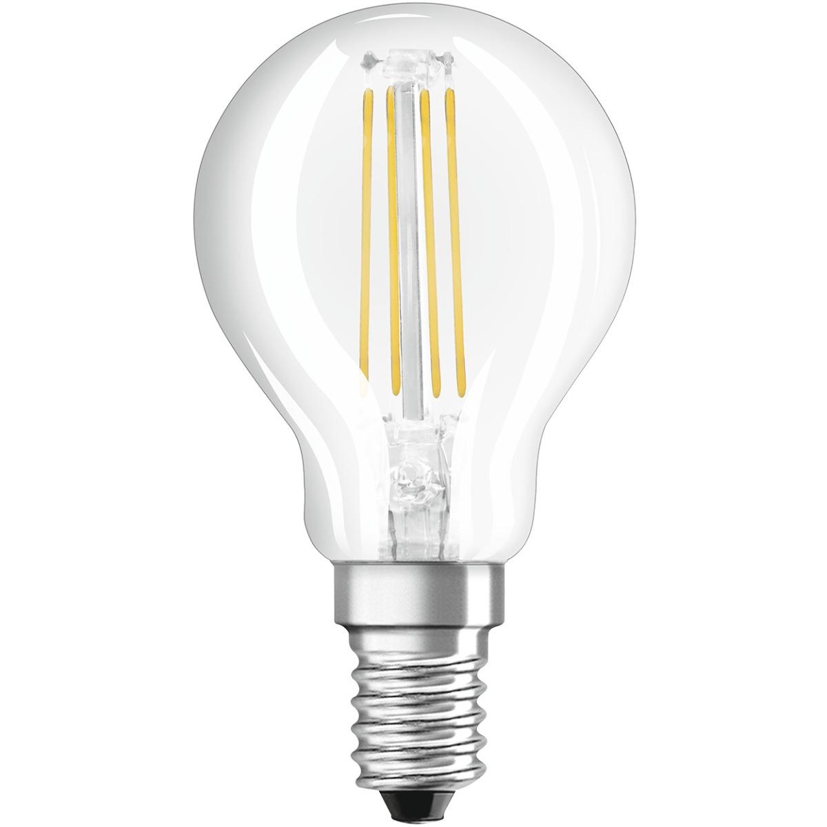 LED žárovka LED E14 P45 4,8W = 40W 470lm 2700K Teplá bílá 320° Filament Stmívatelná OSRAM SUPER STAR OSRSTAL0325
