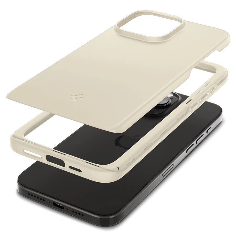 Pouzdro Spigen Thin Fit pro iPhone 15 Pro - béžové