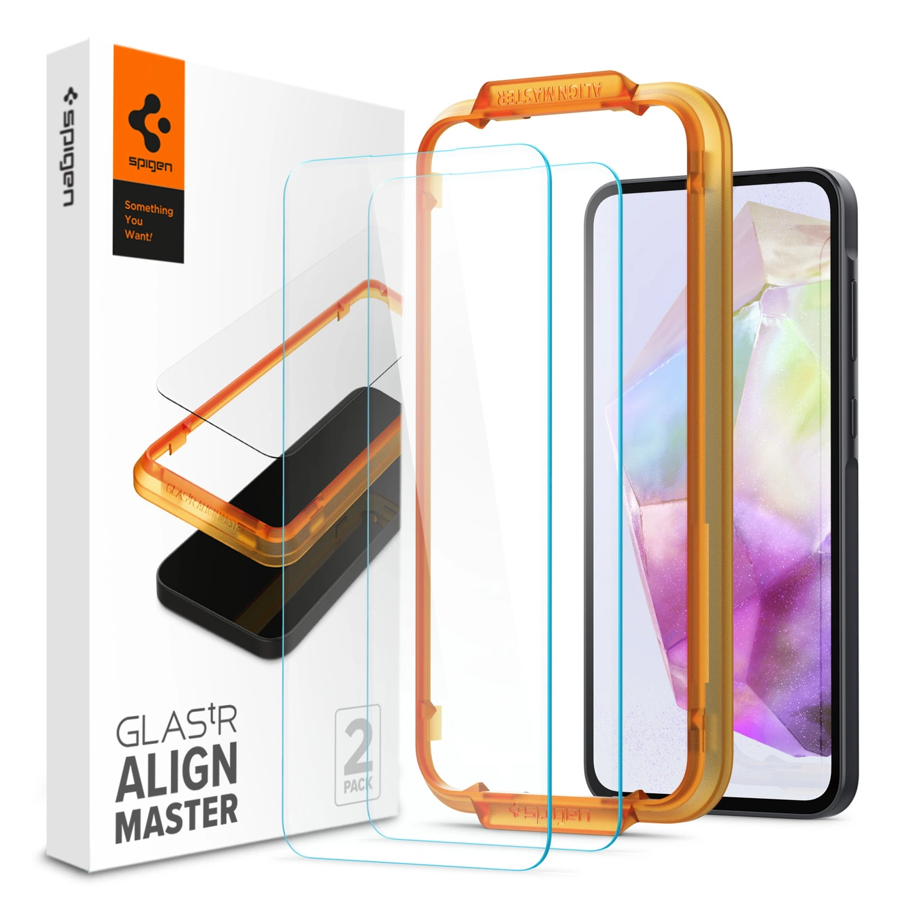 Spigen Glass tR AlignMaster 2 Pack - Samsung Galaxy A35