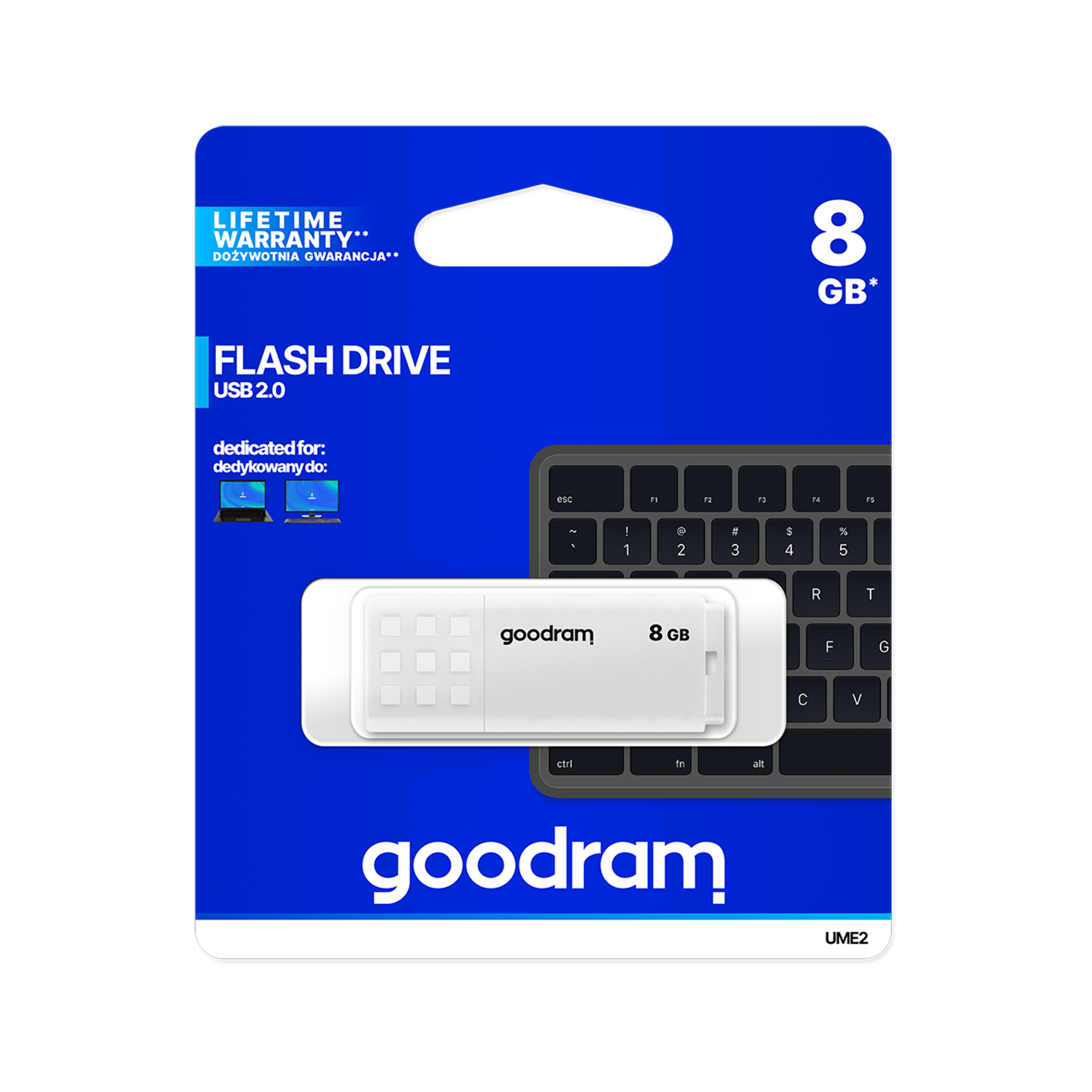 Flash disk Goodram USB 2.0 8GB bílý
