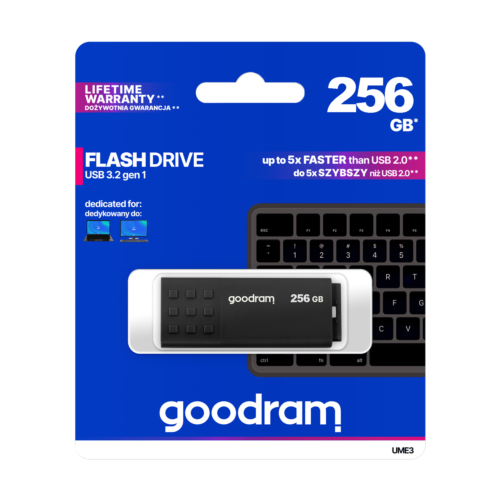 Flash disk Goodram USB 3.2 256GB černý