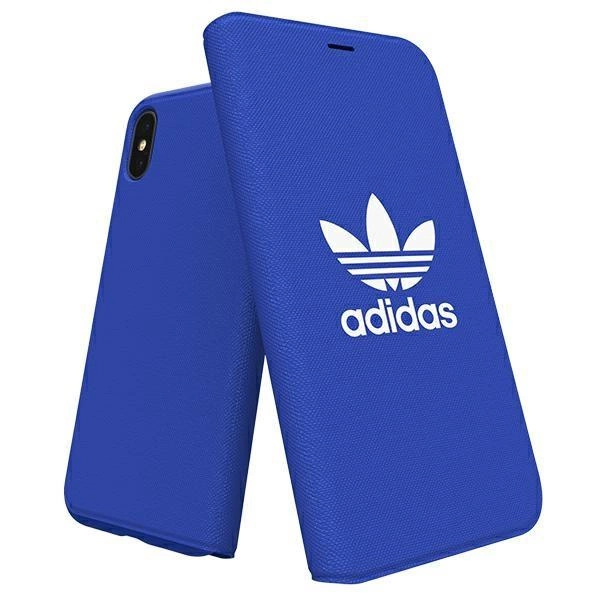 Adidas OR Booklet Case Canvas pro iPhone X/Xs - modré