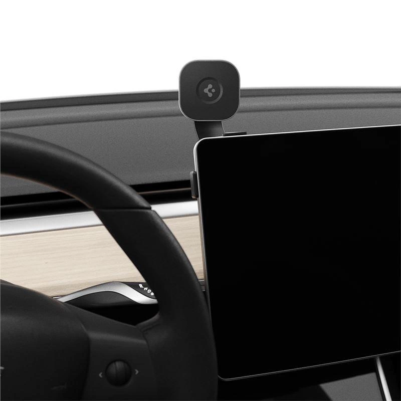 Držák do auta Spigen OneTap ITT90W s nabíječkou MagSafe pro vůz Tesla Model 3 / Y / X / S - černý