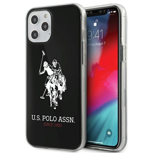 Pouzdro U.S. Polo Assn. Shiny Big Logo pro iPhone 12 Pro Max - černé