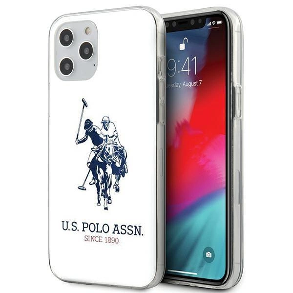 Pouzdro U.S. Polo Assn. Shiny Big Logo pro iPhone 12 Pro Max - bílé