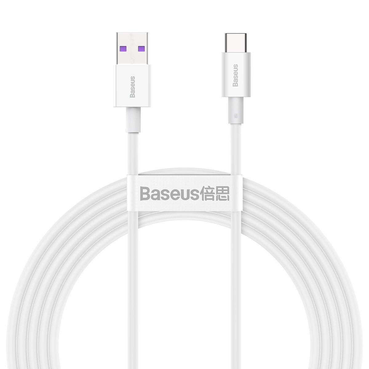 Kabel Baseus Superior Series z USB na USB-C, 66 W, 2 m (bílý)