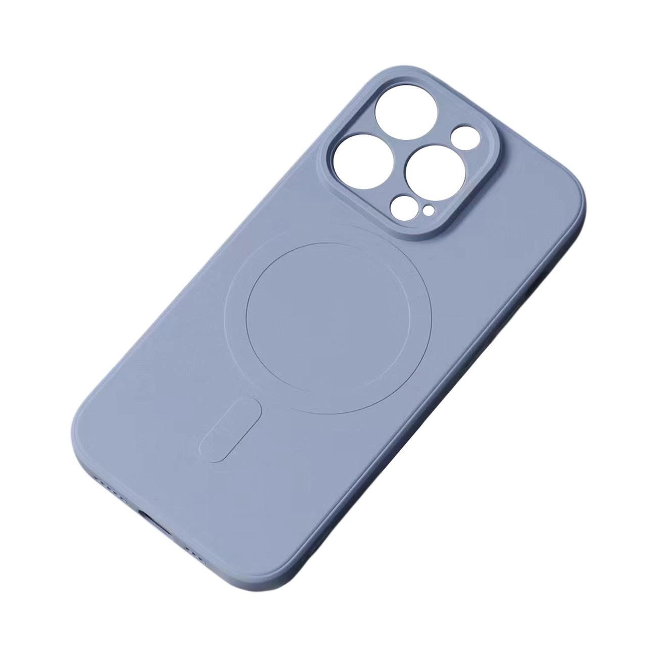 Hurtel Silikonové pouzdro kompatibilní s MagSafe pro iPhone 15 Plus Silikonové pouzdro - šedé