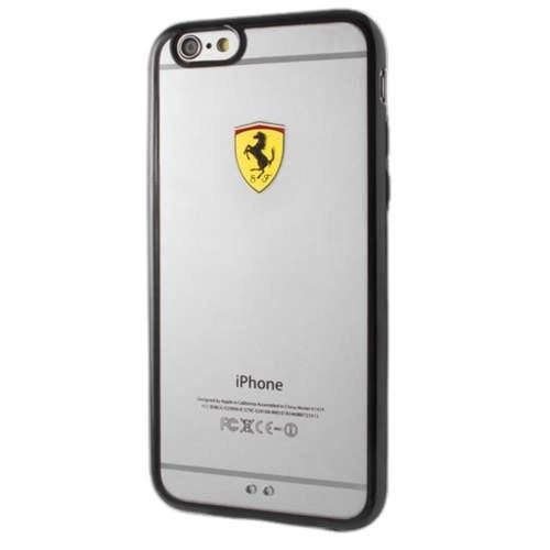 Pouzdro Ferrari Racing Shield pro Samsung Galaxy S7 - průhledné černé