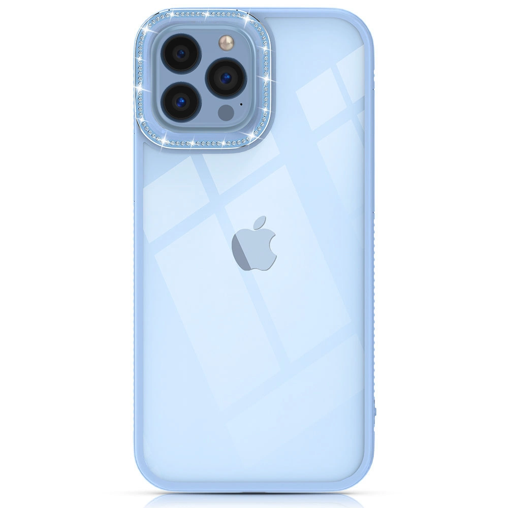Kingxbar Sparkle Series pouzdro na iPhone 13 Pro Max s krystaly zadní kryt modrý