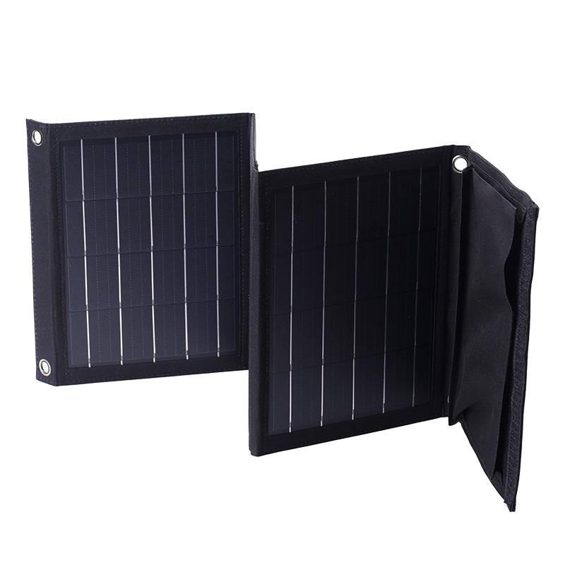 Choetech SC005 skládací solární nabíječka 22W 2xUSB (černá)