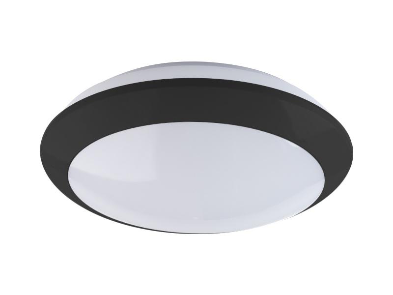 Panlux ZEUS LED S NM přisazené stropní a nástěnné kruhové svítidlo 16W, senzor, nouzový modul, černá