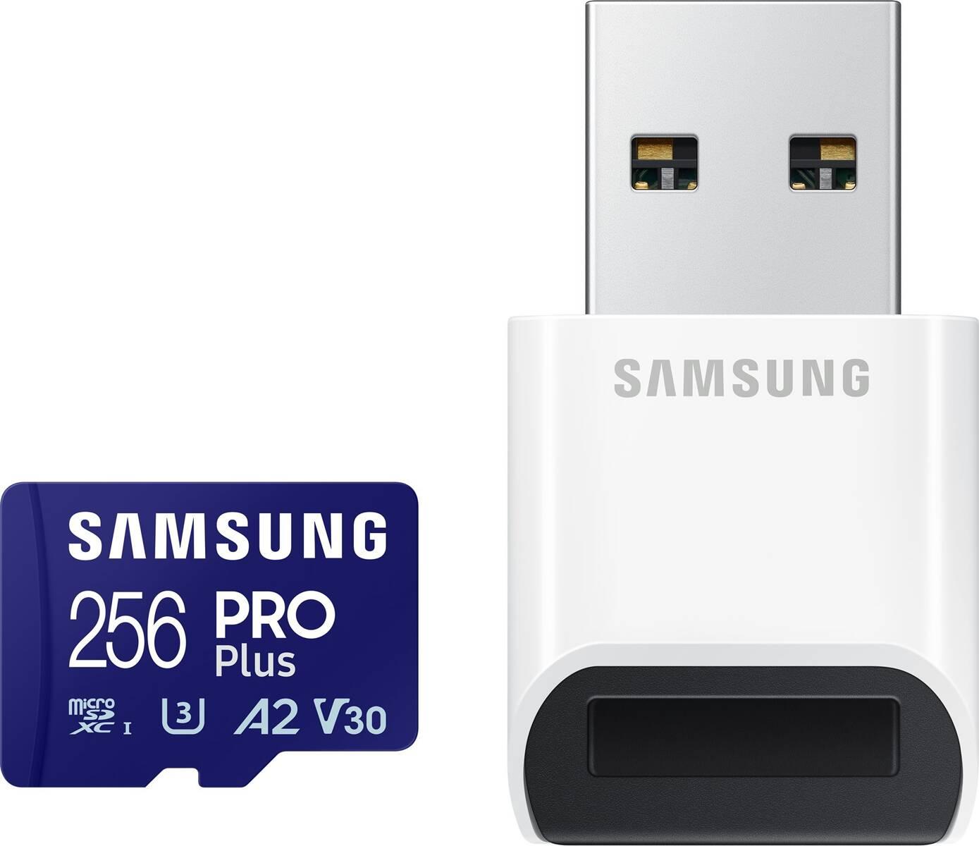Paměťová karta Samsung PRO Plus micro SDXC 256 GB U3 A2 V30 (MB-MD256SB/WW)