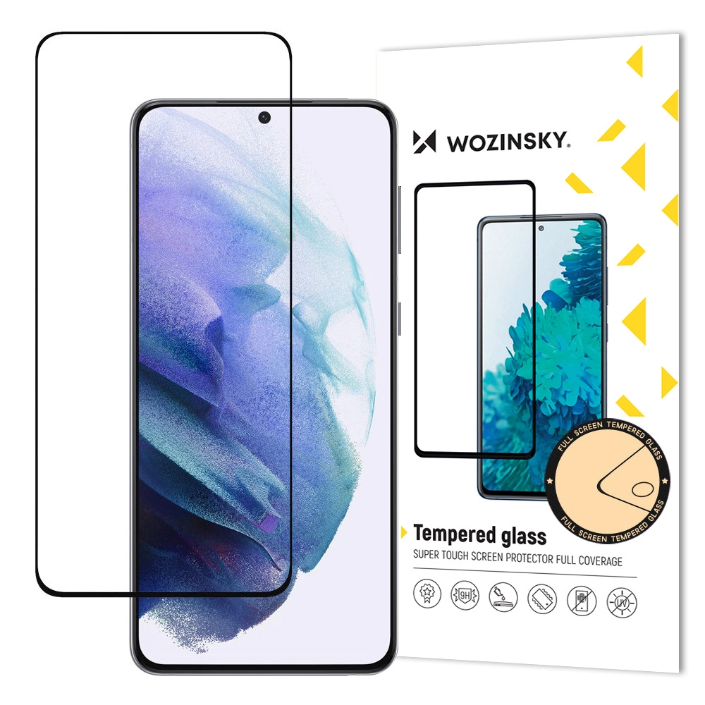 Wozinsky super odolné Full Glue tvrzené sklo přes celou obrazovku s rámečkem Case Friendly Samsung Galaxy S22 černé
