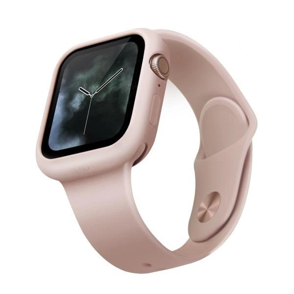 Pouzdro Uniq Lino pro Apple Watch 4 / 5 / 6 / SE 44 mm - růžové