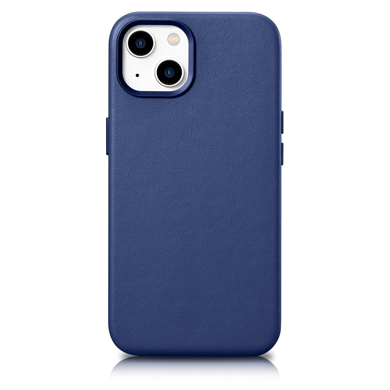 iCarer Kožené pouzdro pro iPhone 14 modré (WMI14220705-BU) (kompatibilní s MagSafe)