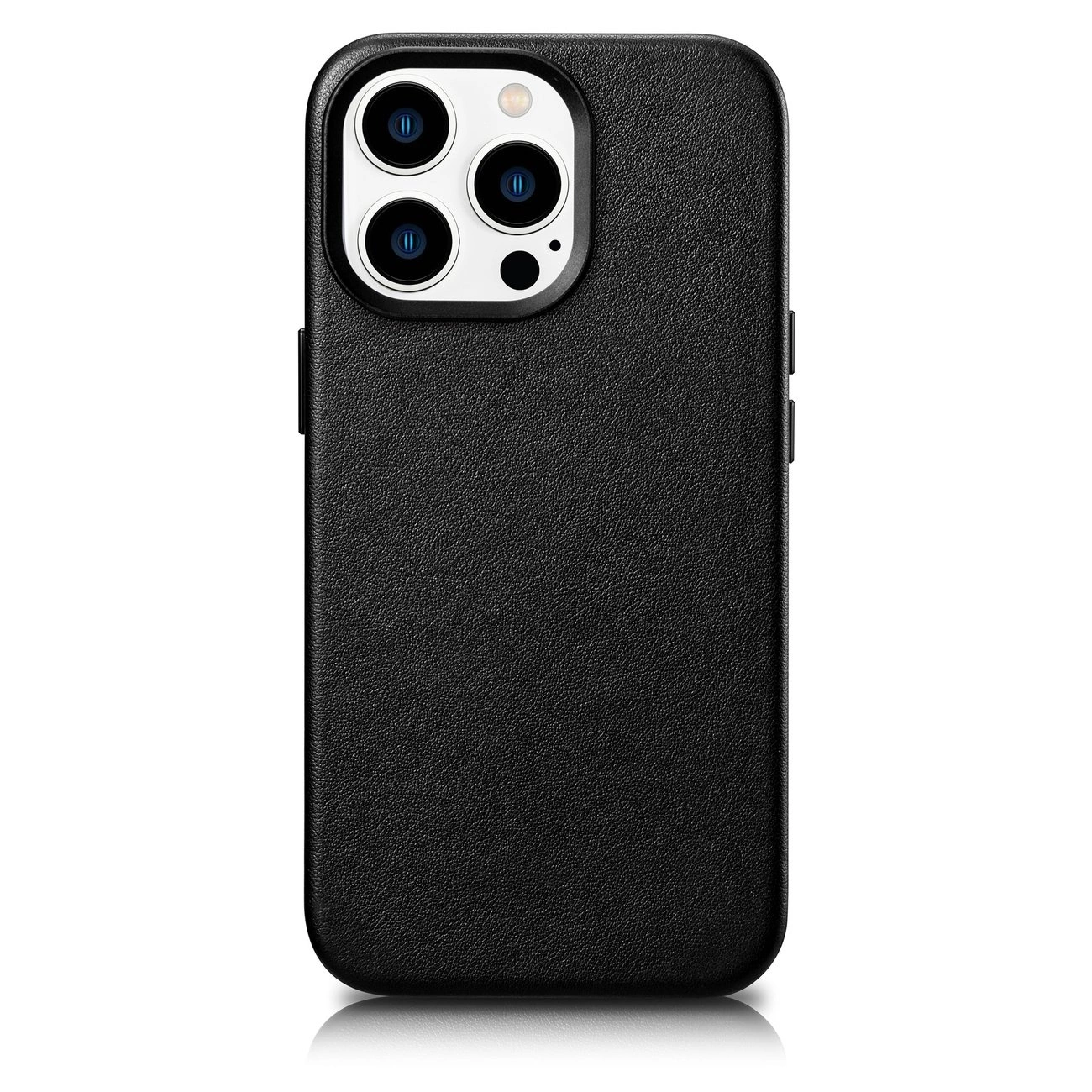 iCarer Case Kožené pouzdro pro iPhone 14 Pro Max černé (WMI14220708-BK) (kompatibilní s MagSafe)