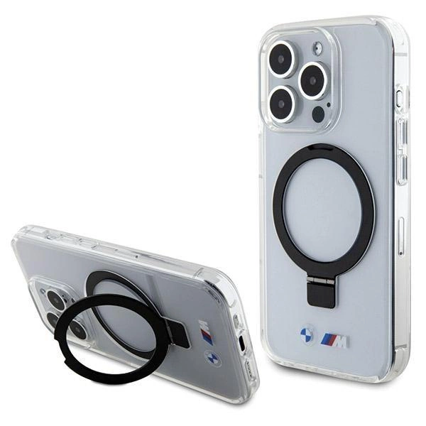 BMW Ring Stand M Collection MagSafe pouzdro pro iPhone 15 Pro Max - čiré