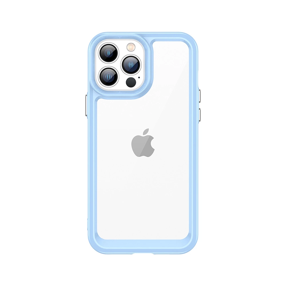 Hurtel Pouzdro Outer Space pro iPhone 12 Pro pevné pouzdro s gelovým rámečkem modré