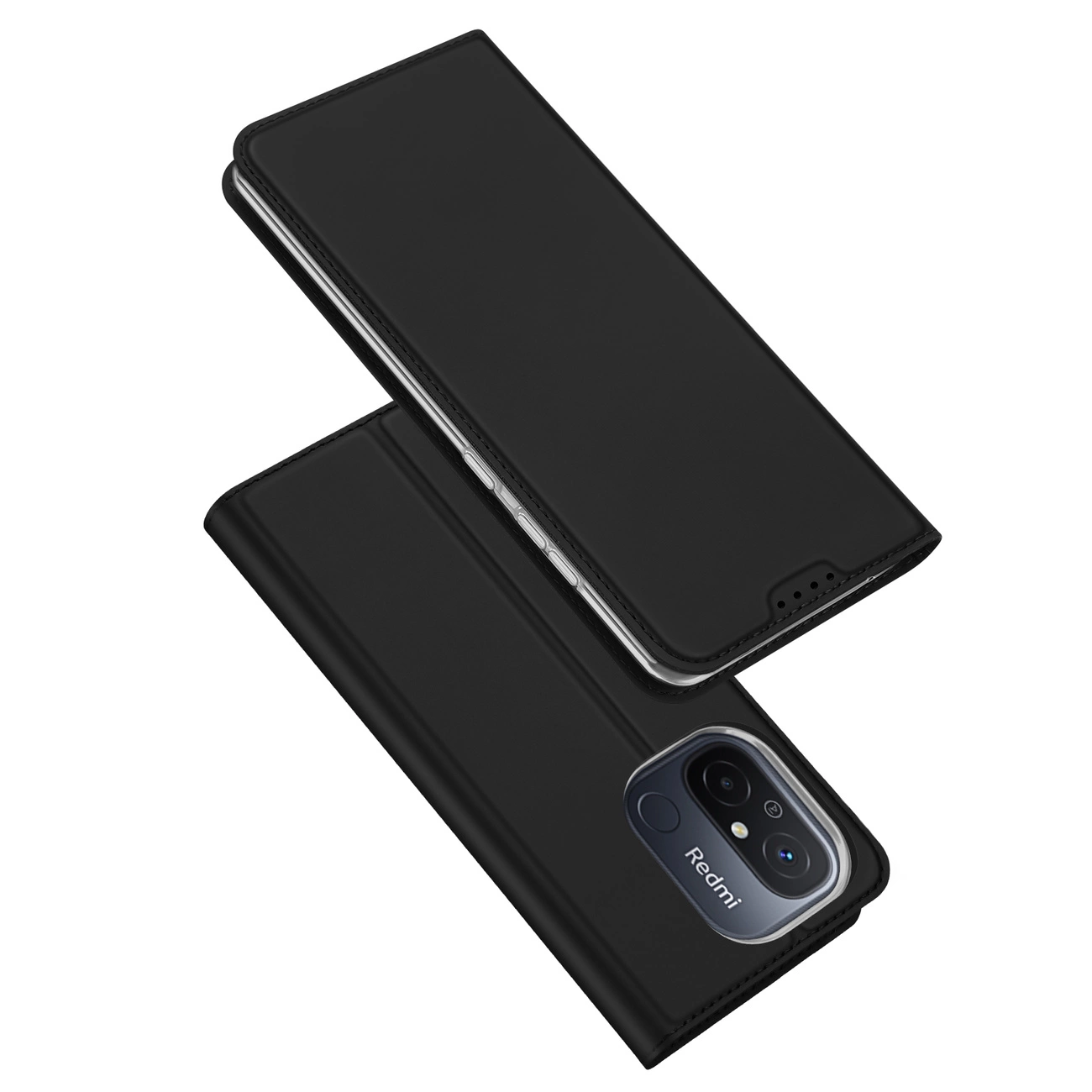 Dux Ducis Skin Pro pouzdro pro Xiaomi Redmi 11A / Poco C55 / Redmi 12C flip cover card wallet stand black