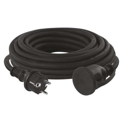 Emos Venkovní prodlužovací kabel 10 m / 1 zásuvka / černý / guma-neopren / 250 V / 2,5 mm2 P01810R