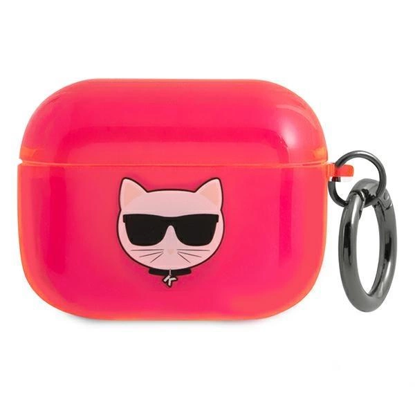 Pouzdro Karl Lagerfeld Choupette pro AirPods Pro - růžové