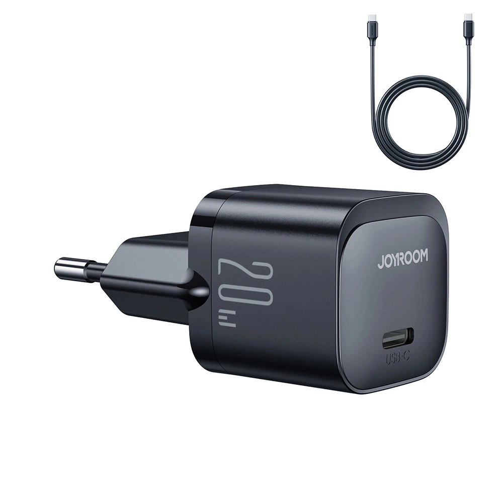 Joyroom JR-TCF02 USB-C PD 20W síťová nabíječka + kabel USB-C - černý
