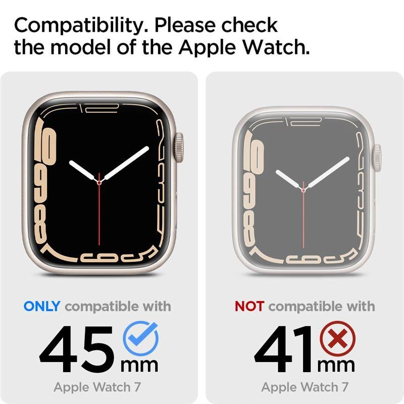Pouzdro Spigen Ultra Hybrid pro Apple Watch 7 / 8 / 9 (45 mm) - průhledné