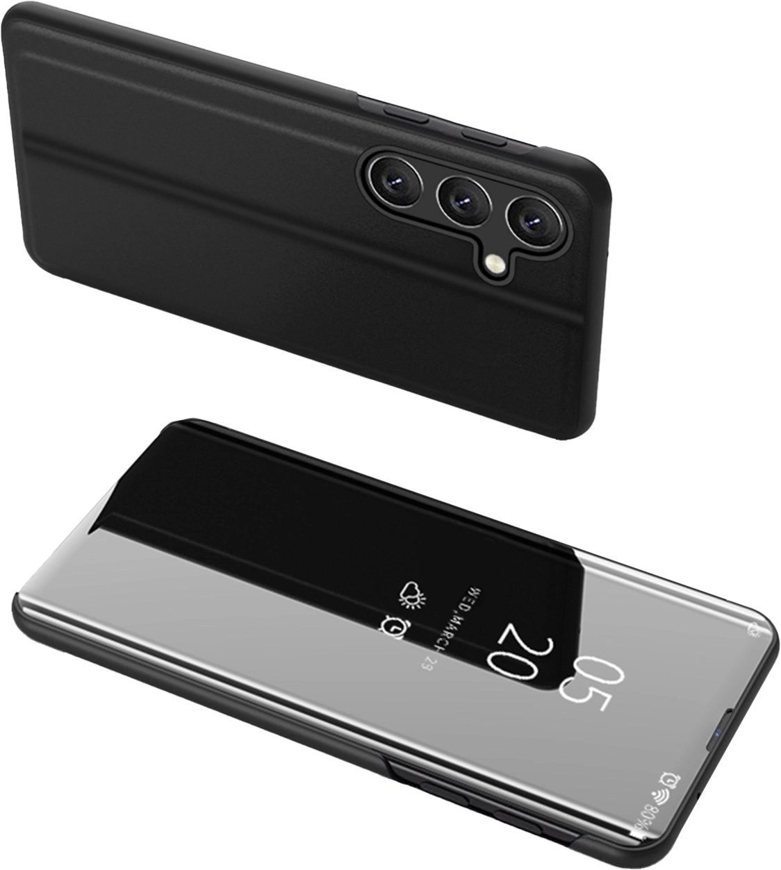 Hurtel Clear View pouzdro pro Samsung Galaxy A24 4G flipové pouzdro černé