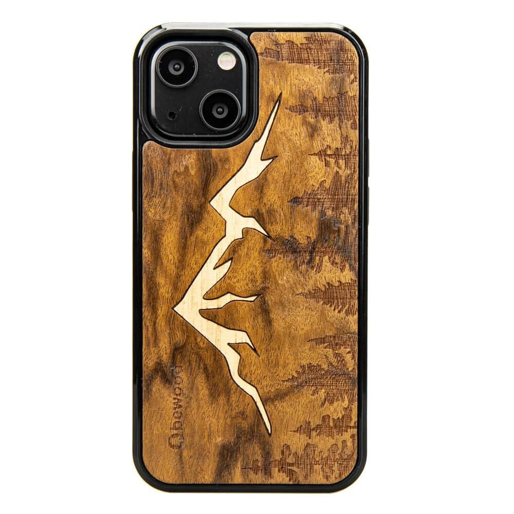 Dřevěné pouzdro pro iPhone 13 Mini Bewood Mountains Imbuia