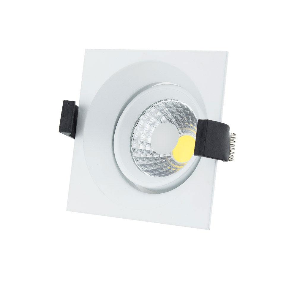 Optonica LED COB Stropní svítidlo čtvercové Build-In 8W Studená bílá 3207