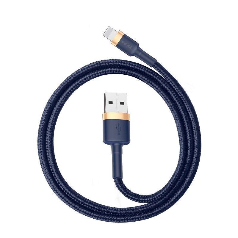Kabel USB Lightning Baseus Cafule 1,5A 2m (zlatý a tmavě modrý)