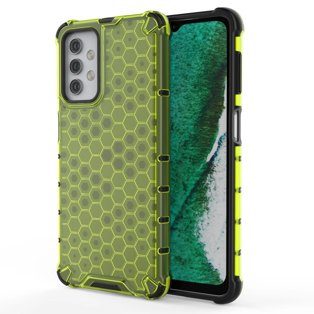 Hurtel Pancéřové pouzdro Honeycomb s gelovým rámečkem Samsung Galaxy A32 5G zelené