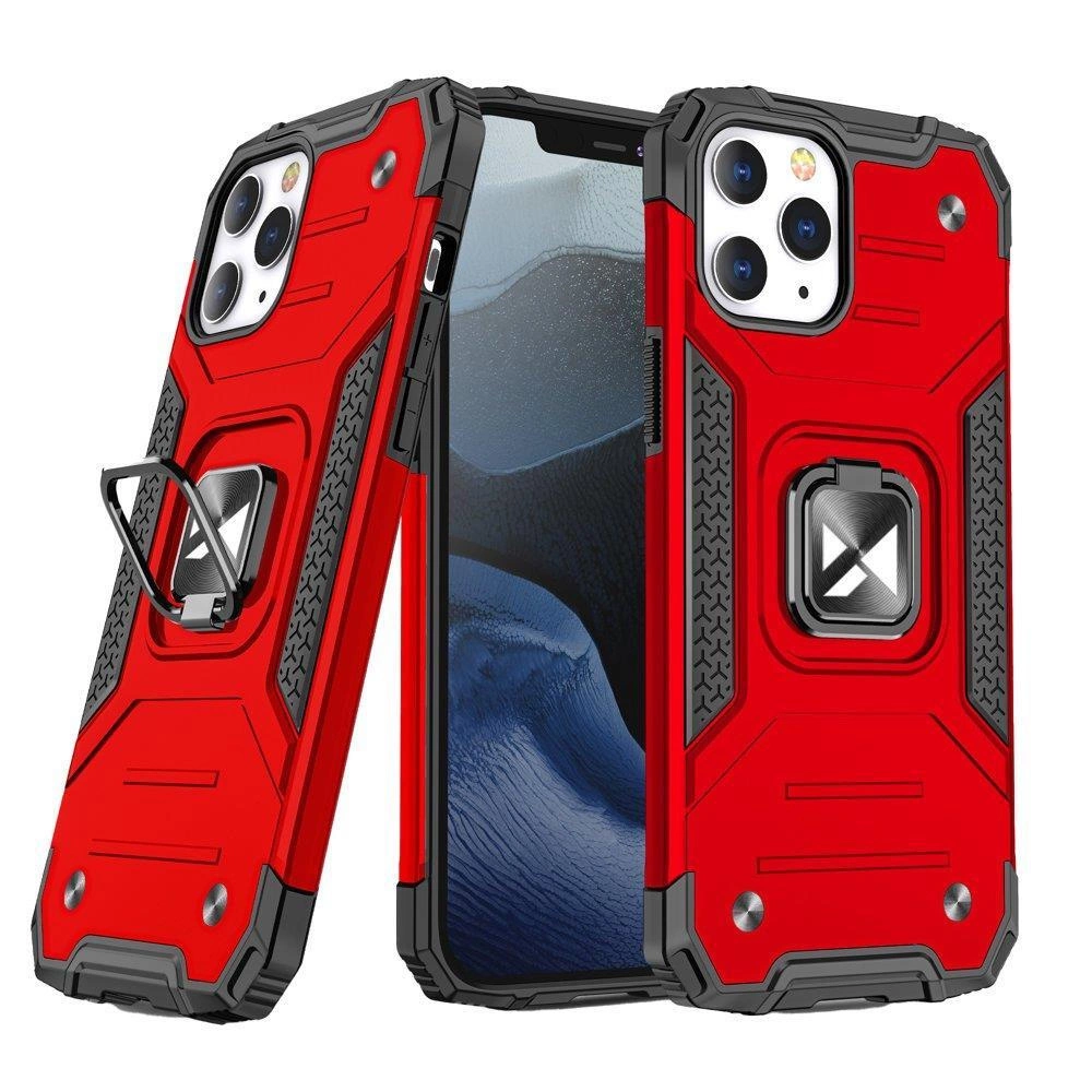 Wozinsky Ring Armor pouzdro iPhone 14 Pro Max obrněné pouzdro magnetický držák kroužek červený