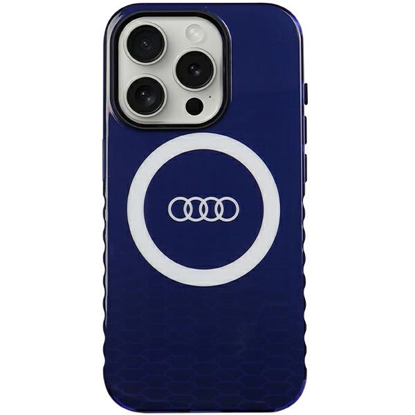Audi IML Big Logo MagSafe pouzdro pro iPhone 15 Pro - modré