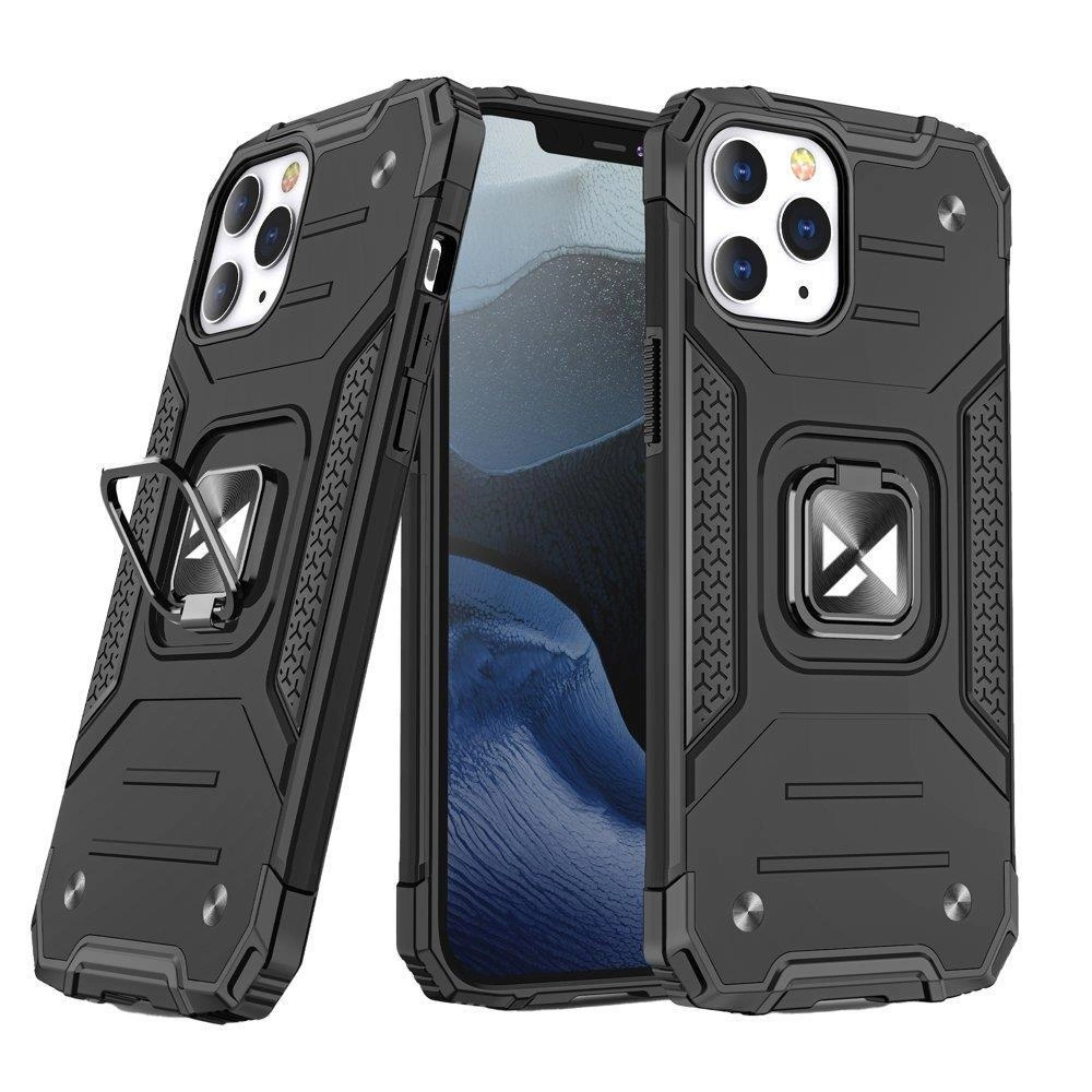 Wozinsky Ring Armor pouzdro iPhone 14 Pro Max obrněné hybridní pouzdro + magnetický držák černé