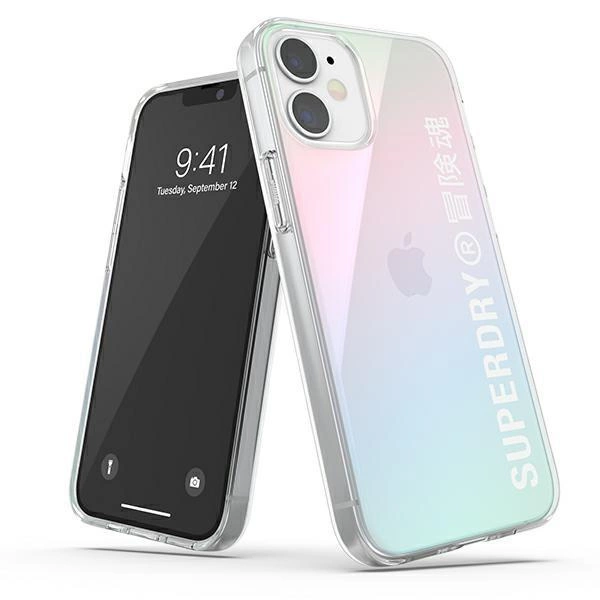 Pouzdro SuperDry Snap pro iPhone 12 mini - duhové