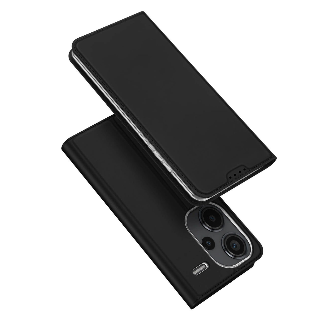 Pouzdro Dux Ducis Skin Pro s klopou a slotem na kartu pro Xiaomi Redmi Note 13 Pro+ 5G - černé