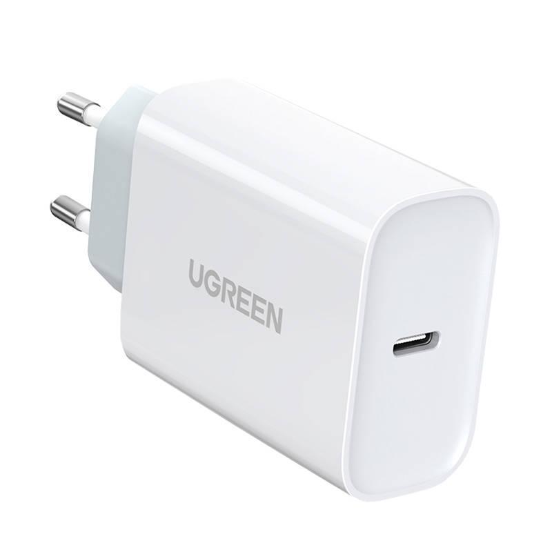 Síťová nabíječka UGREEN CD127, USB-C, PD3.0, QC4.0, 30 W (bílá)