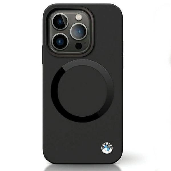 BMW Signature Liquid Silicone MagSafe pouzdro pro iPhone 14 Pro Max - černé