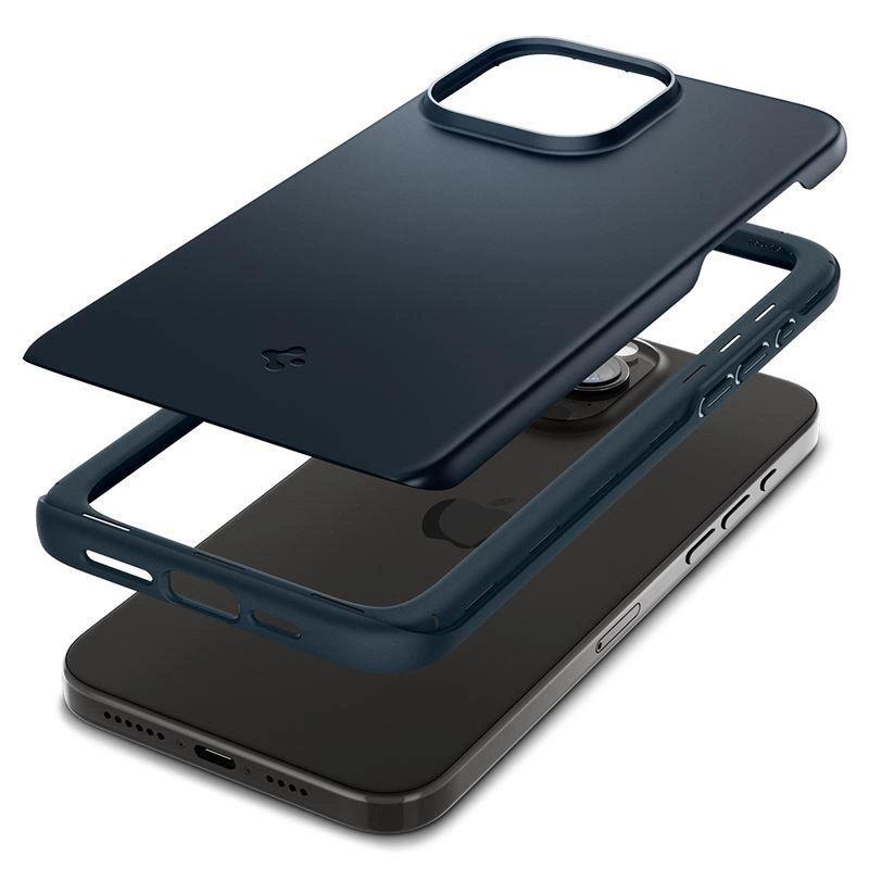 Pouzdro Spigen Thin Fit pro iPhone 15 Pro - tmavě modré